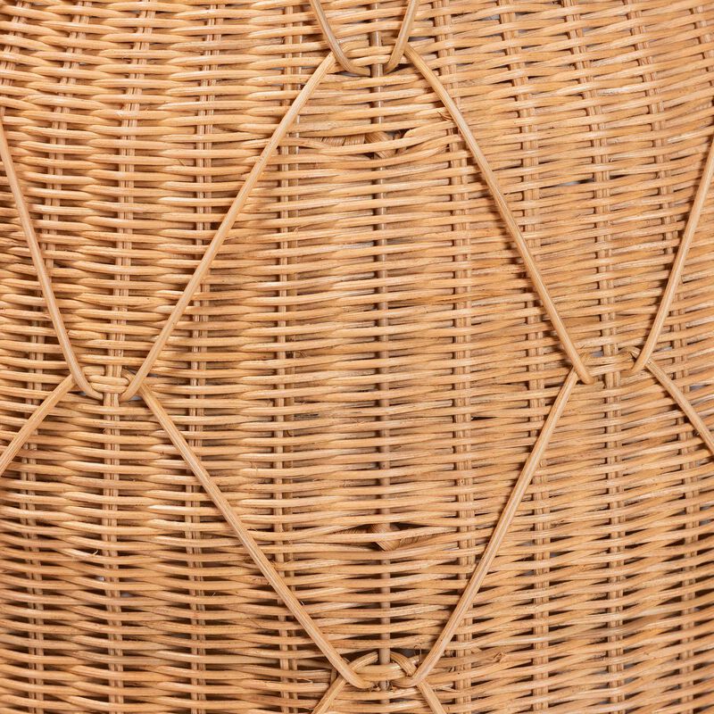 bali & pari Pelham Natural Rattan Laundry Hamper - Handwoven Wicker Storage Basket for Laundry Room, Bathroom, or Bedroom Organization image number 3