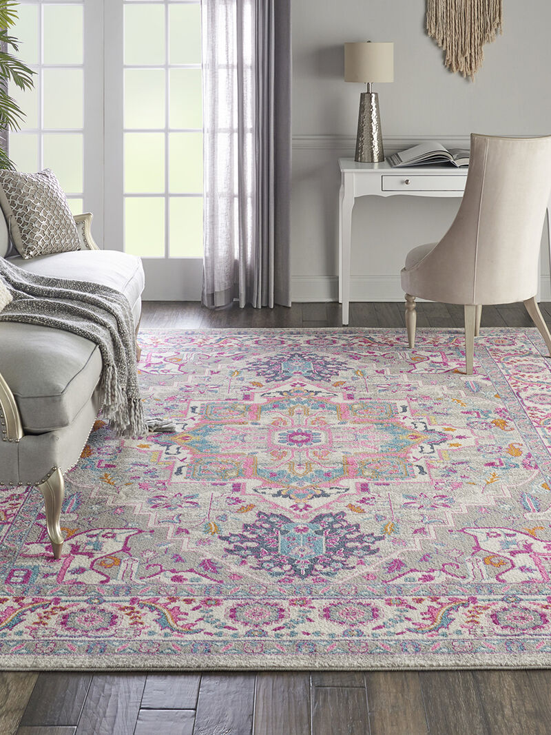 Passion PSN20 Light Gray/Pink 6'7" x 9'6" Rug image number 7