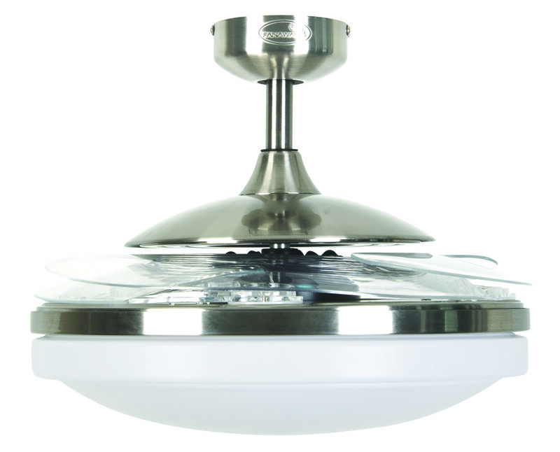 Fanaway Evo2 48" Retractable Blade Ceiling Fan with Light and Remote, Modern Fandelier Ceiling Fan, Patented Design Technology, Stronger Thicker Blades image number 5