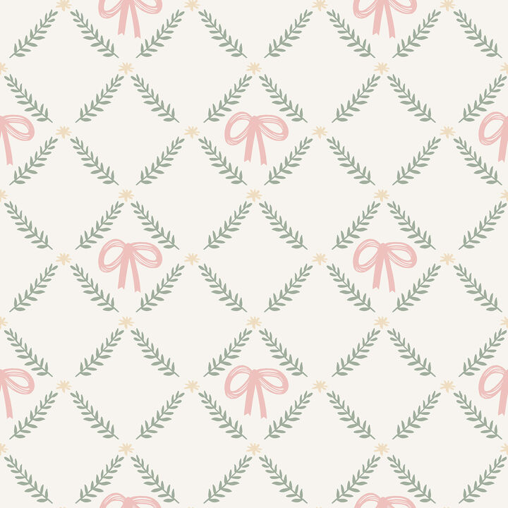 Heirloom Bow Trellis Peel and Stick Wallpaper