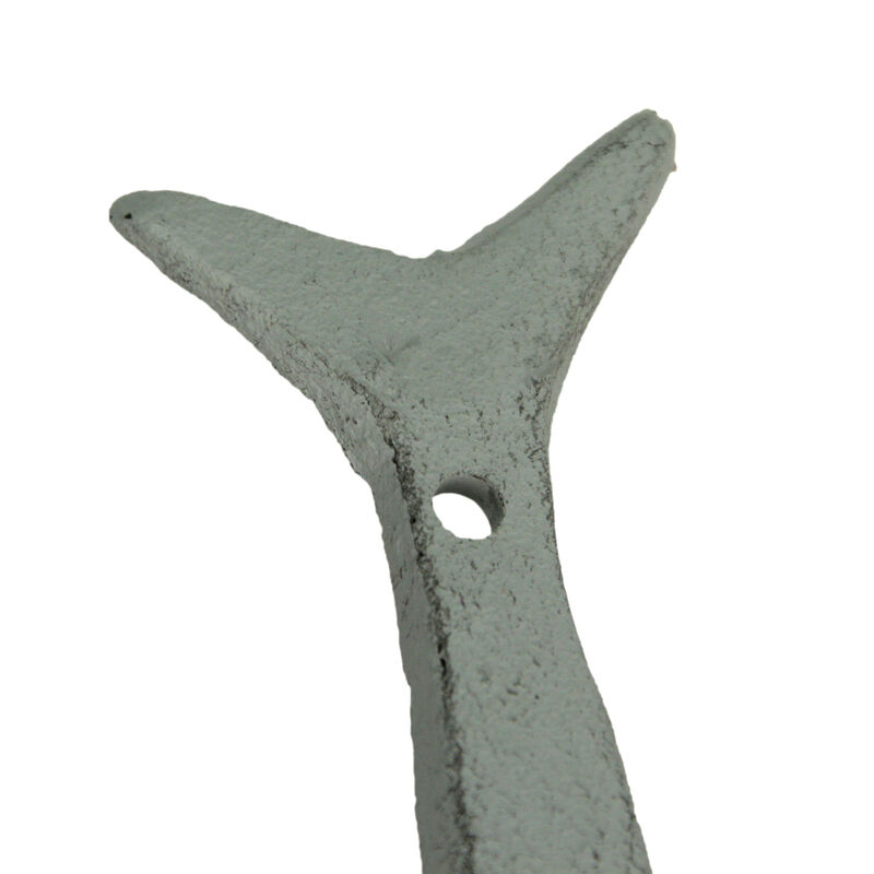 Set of 3 Cast Iron Flipping Fish Wall Hooks 4 Inches Long&ndash; Easy to Hang - Blue ,Gray, White - Coastal Decor Perfection for Beach Towels, Keys or Coats image number 4