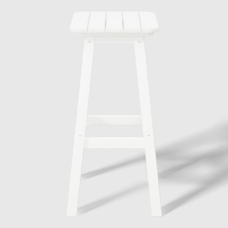 WestinTrends 29" HDPE Outdoor Patio Square Backless Bar Stool image number 3