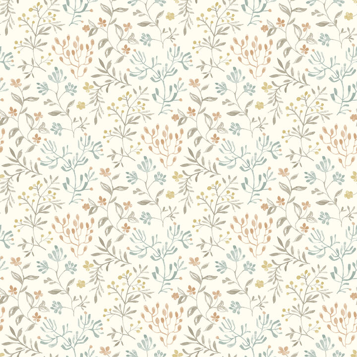 Tarragon Pastel Dainty Meadow Wallpaper