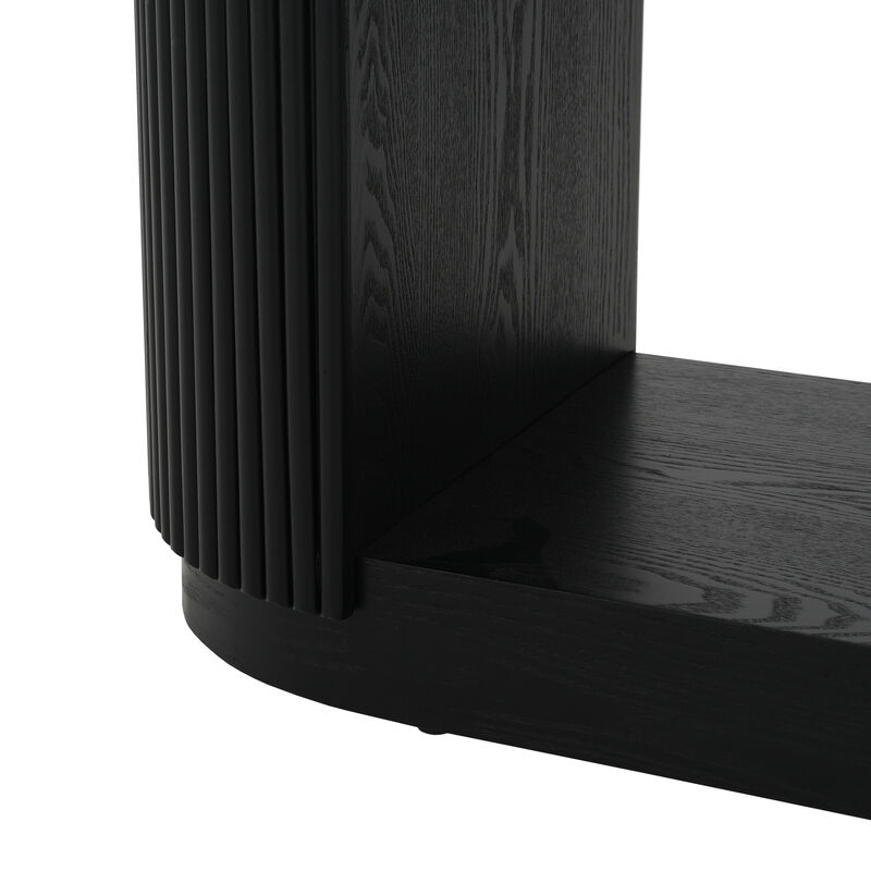 Merax Modern Entryway Console Table Slim Sofa Table Open Shelf Elegant Wood Grain Multi-Functional Hallway Table