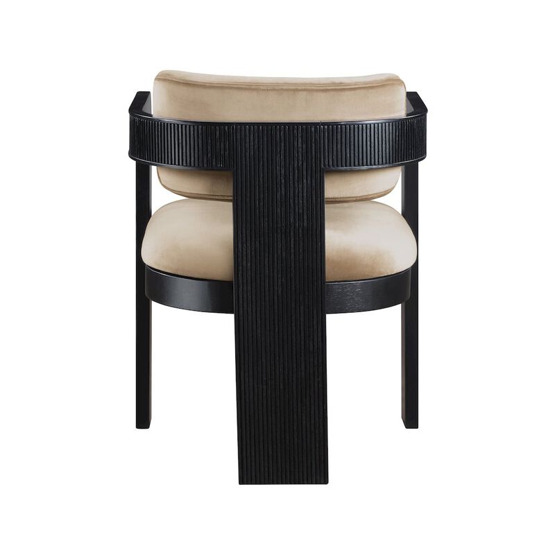 Meridian Furniture Sacha Beige Velvet Dining Chair, Set of 2