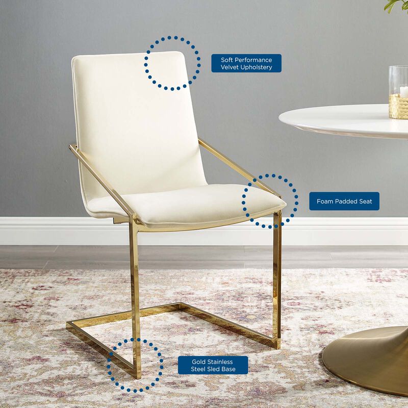 Pitch Performance Velvet Dining Armchair image number 7