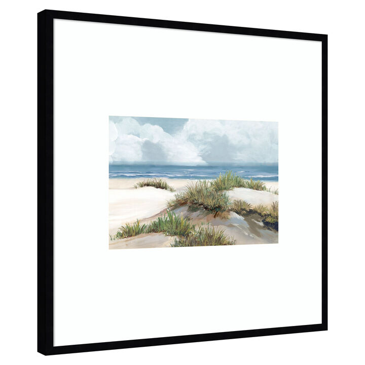 Coastal Serenity - Dunes and Sea by PI Studio Wood Framed Wall Art Print