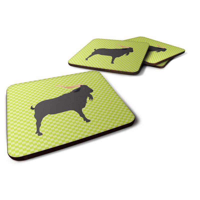Caroline's Treasures Verata Goat Green Decorative coasters, 3.5, Multicolor