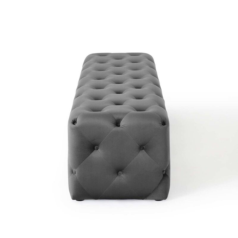 Amour 72" Tufted Button Entryway Performance Velvet Bench image number 1
