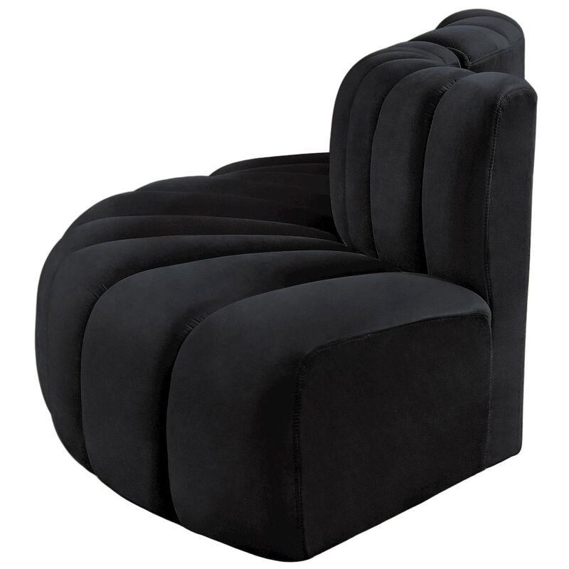 Meridian Furniture Arc Black Velvet Modular Sofa