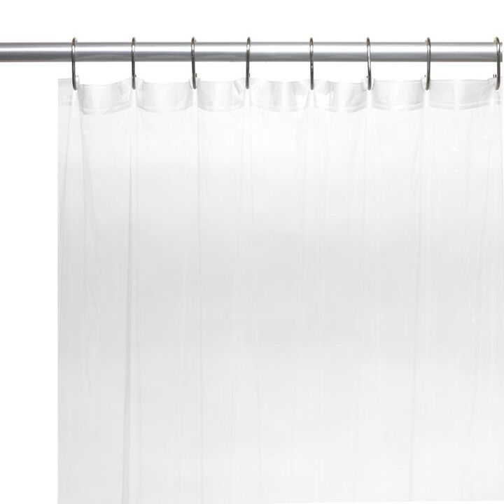 Carnation Home Fashions Shower Stall-Sized, 5 Gauge Vinyl Shower Curtain Liner - Super Clear 54x78"