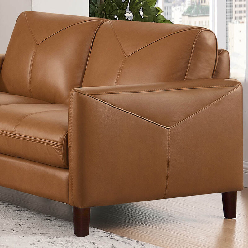 Yorkdale Top Grain Leather Loveseat