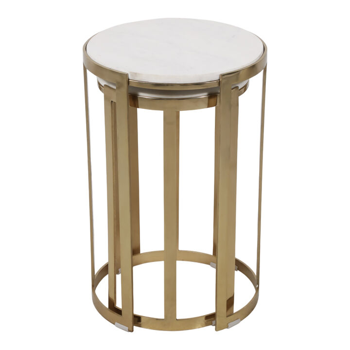 Morwar Set of 2 Marble Top Tables
