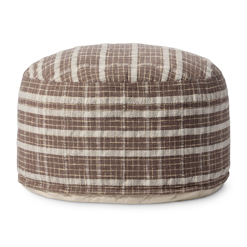 Wallace Chocolate 36"Wx36"Dx17"H Round Pouf image number 0