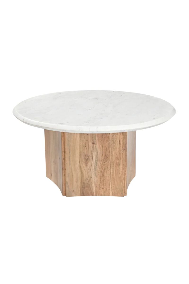 White Round Marble Coffee Table | OROA Modern Dillinger image number 2