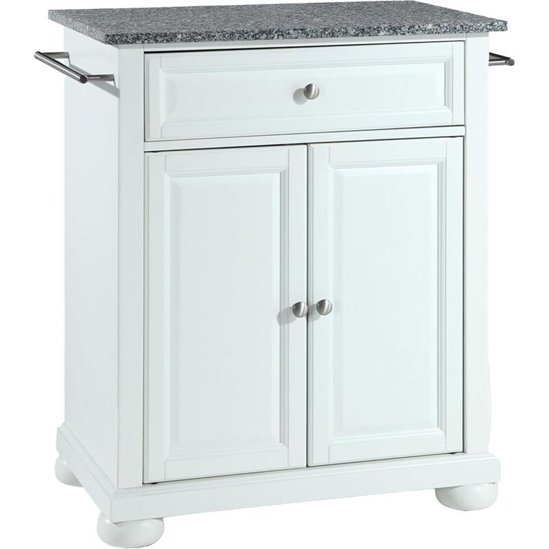 Alexandria Granite Top Portable Kitchen Island/Cart