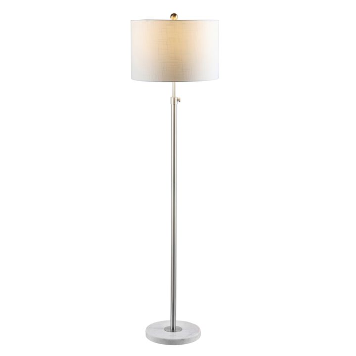 June Adjustable Metal/Marble LED Floor Lamp
