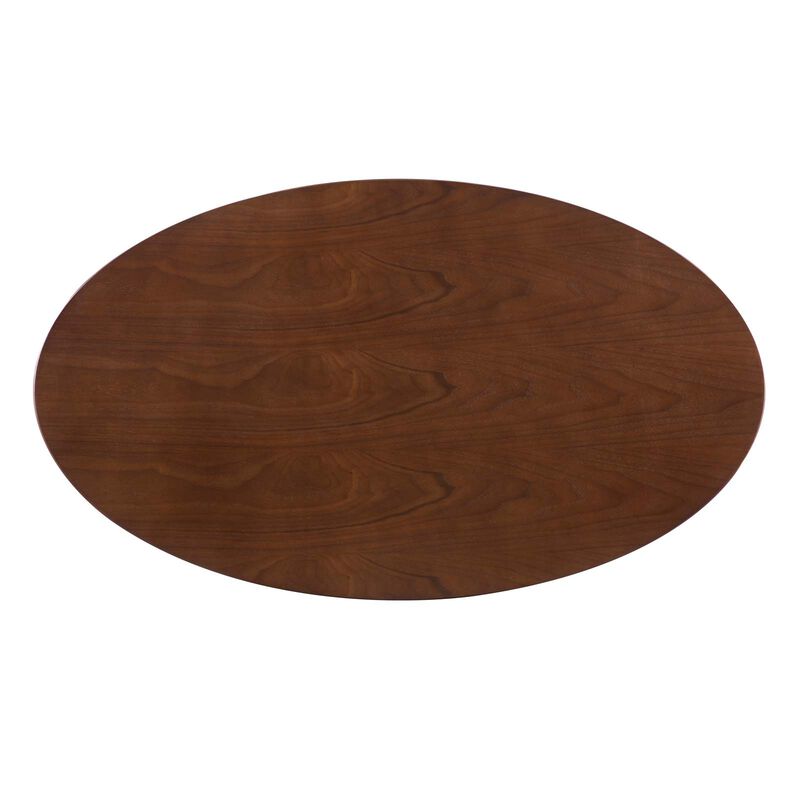 Modway - Tupelo 48" Oval Dining Table Gold Walnut image number 3