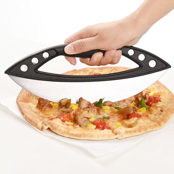 12" Stainless Steel Pizza Cutter Rocker Blade with Cover