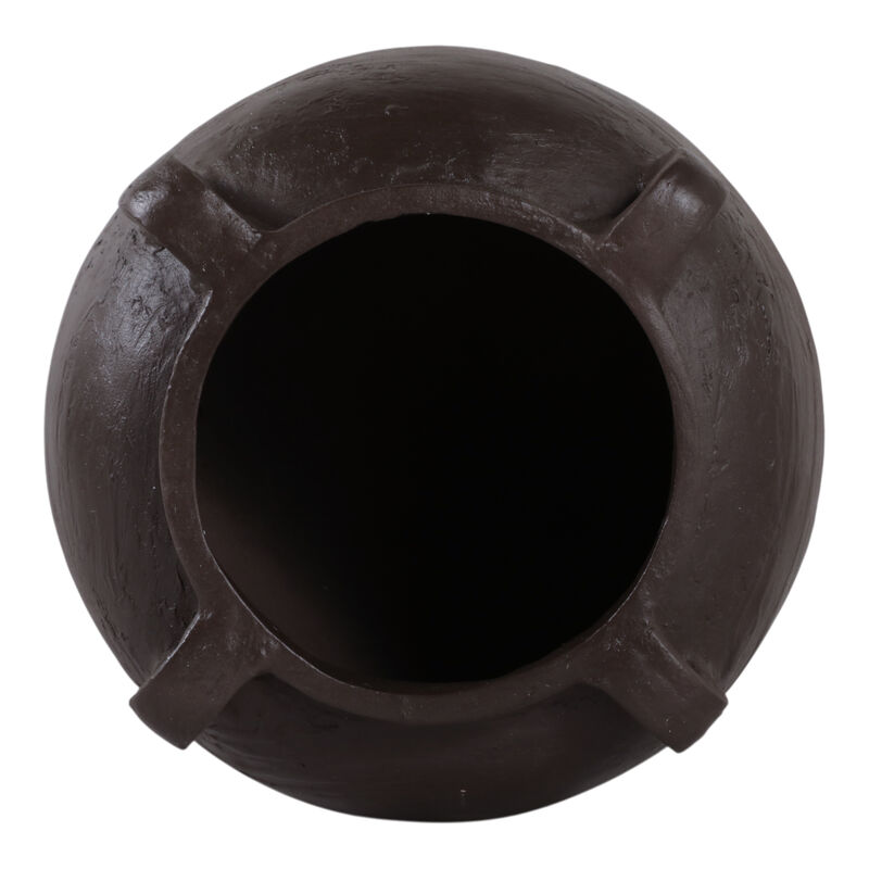 14x12" Textured Ecomix 4-handle Vase, Brown image number 5