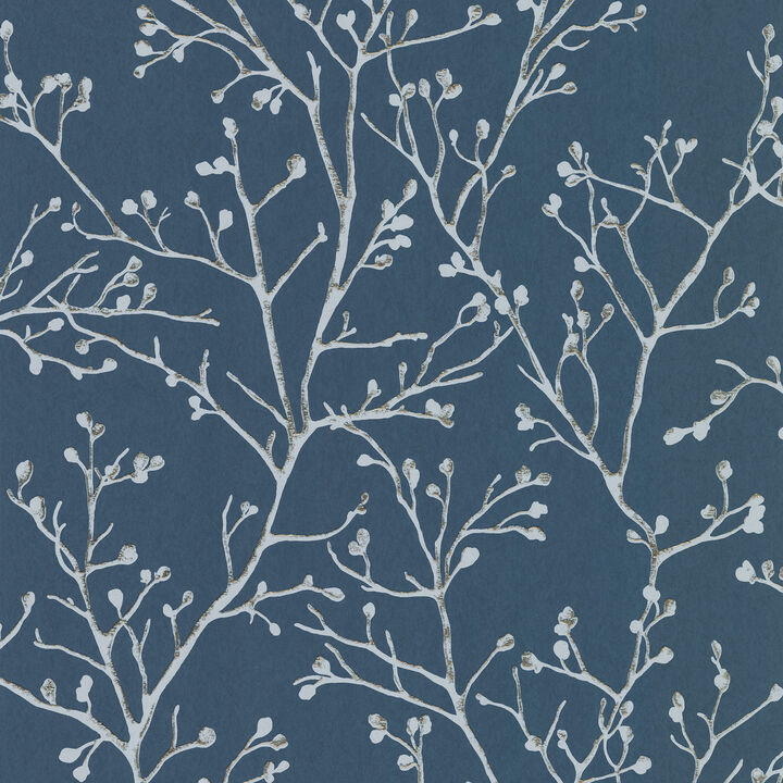 Koura Sapphire Budding Branches Wallpaper (Set of 2)