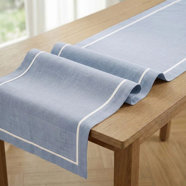 Linen Table Runner for Dining Table, Holiday and Everyday Table Decor - Kensington