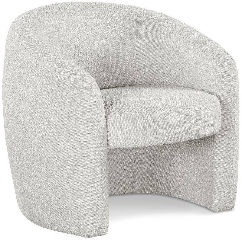 Meridian Furniture Acadia Cream Boucle Fabric Accent Chair image number 0