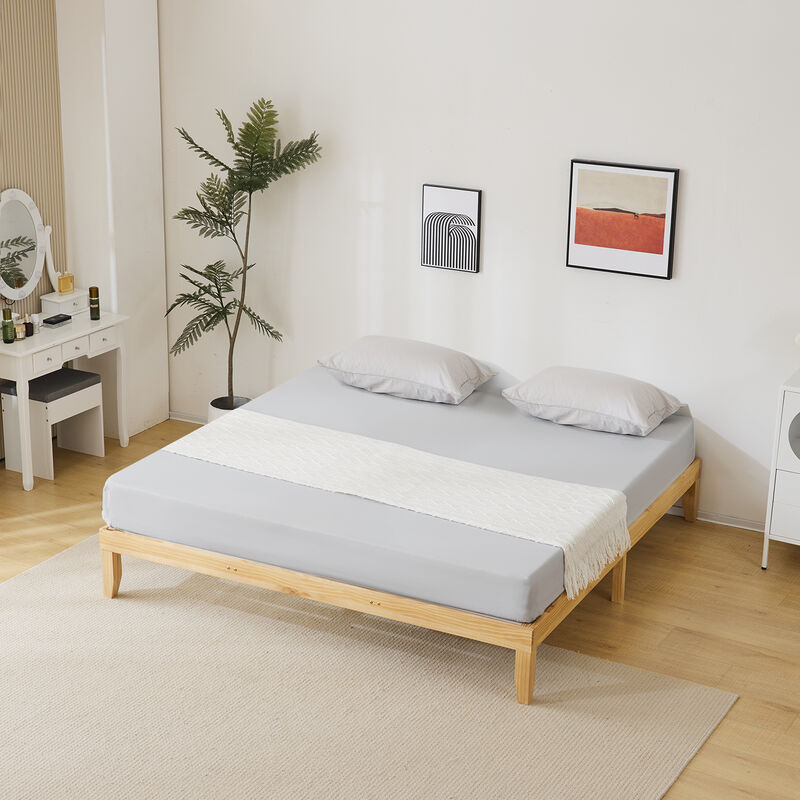 Simple and Durable Basic Bed Frame for Easy Mattress Setup image number 3