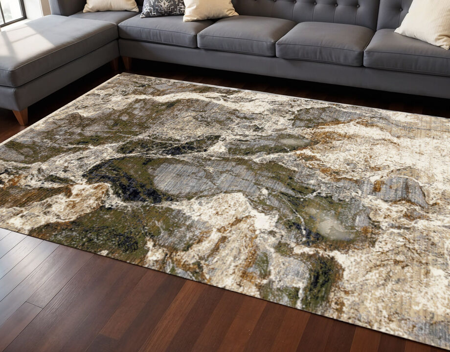 HomeRoots Abstract Area Rug