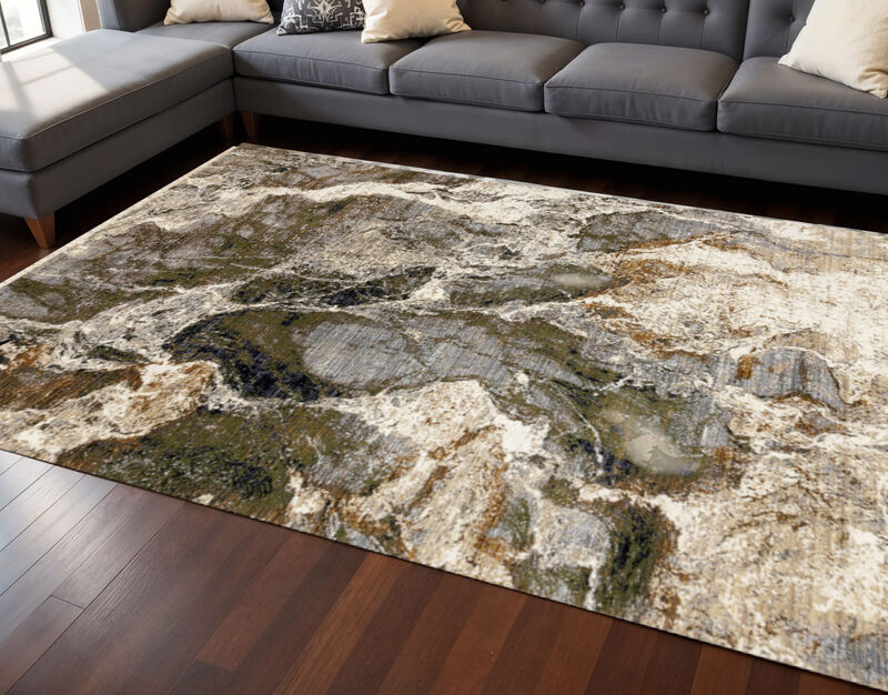 HomeRoots Abstract Area Rug image number 1