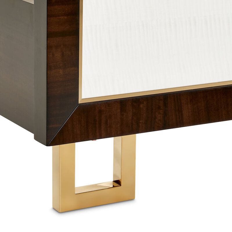 Michael Amini Belmont Place Cal. King Upholstered Bed - Espresso