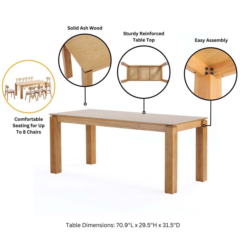 Rockaway 7-Piece Dining Set in Brown image number 3