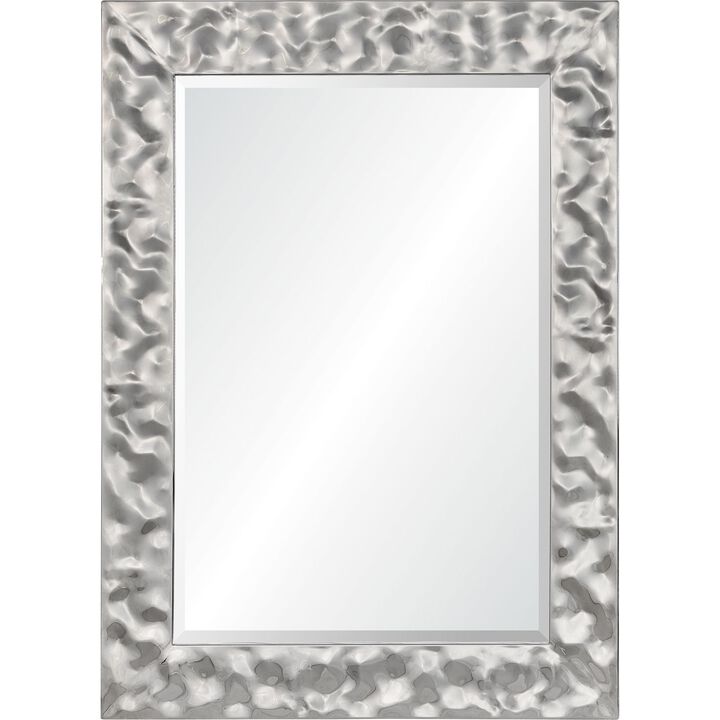 40" Silver Framed Rectangular Wall Mirror