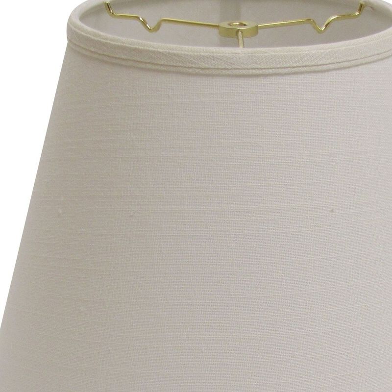 Hivvago 18" White Empire Deep Slanted Linen Lampshade