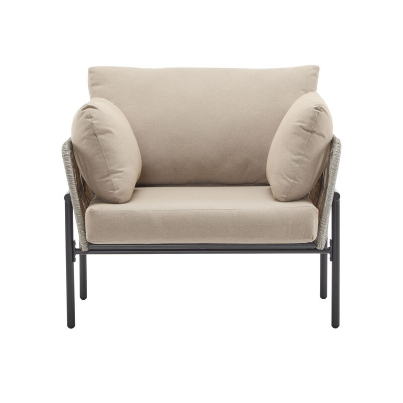 MeraxRope Weave Design Lounge Chair for  Indoor and Outdoor