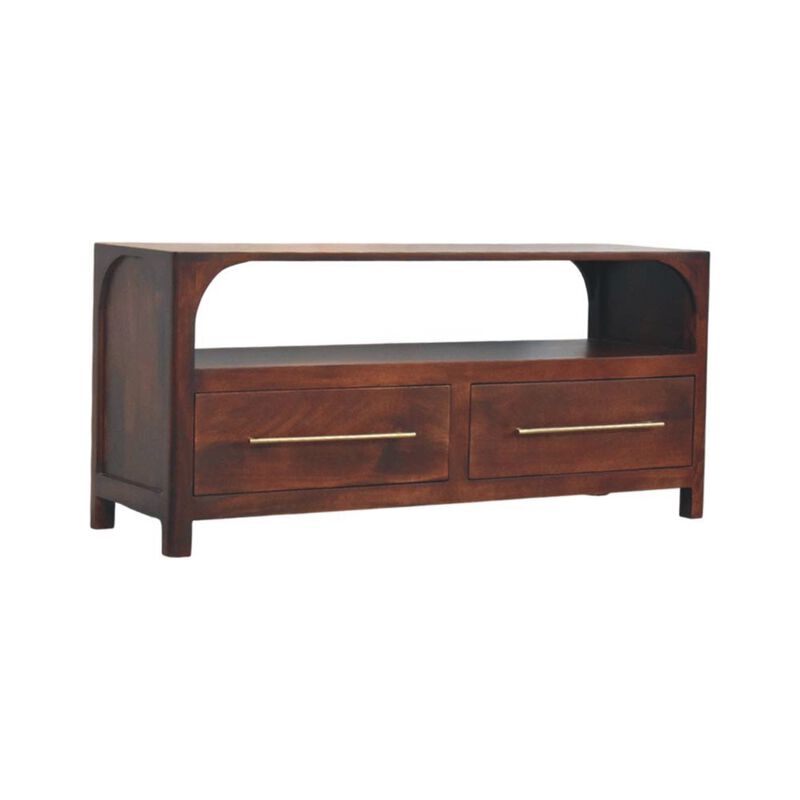 Artisan Furniture Solid Wood Larissa 2 Door Chestnut Cabinet image number 2