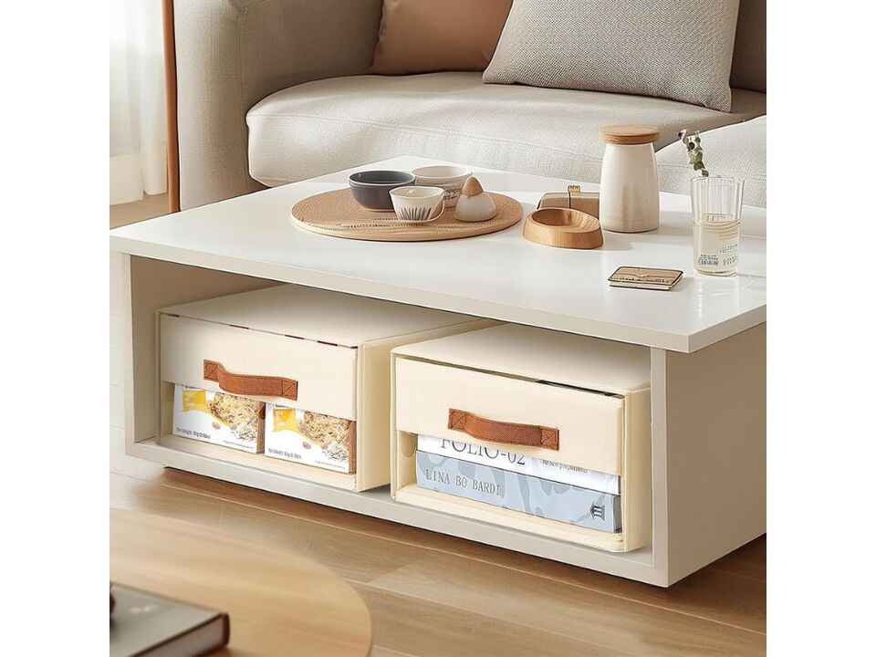 4-Pack Fabric Closet Organizers | Foldable Storage Bins with Clear Window