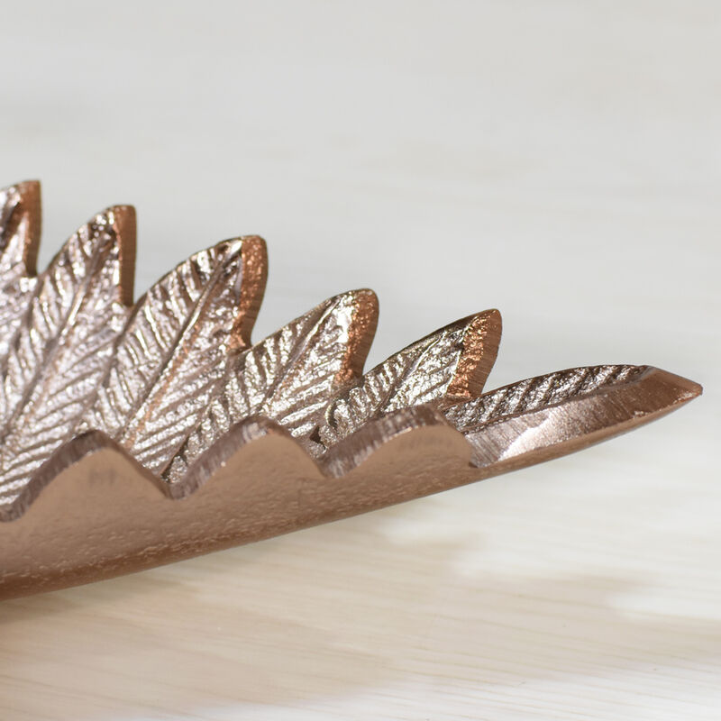 Handmade Decorative Bronze Color Coated 13.38 x 9.05 x 2.75  Inches Aluminium Tray 034AB BBH Home's