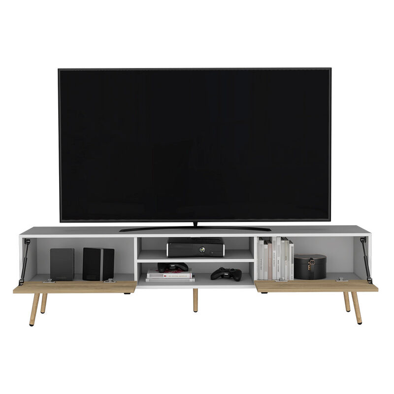 Tv Stand A Magness, Living Room, White / Macadamia