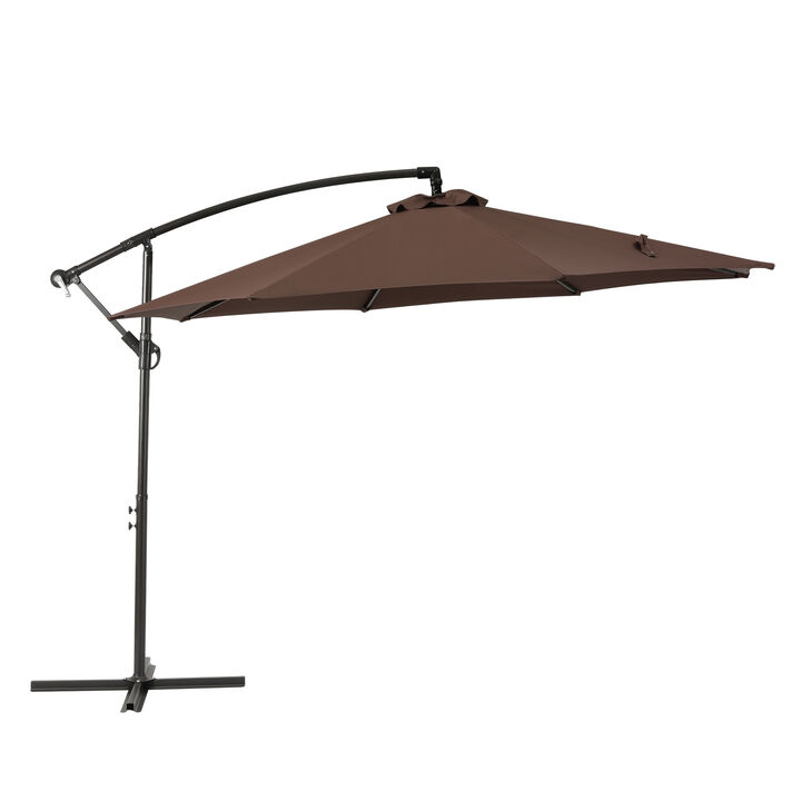WestinTrends 10 ft. Outdoor / Patio Cantilever Hanging Umbrella