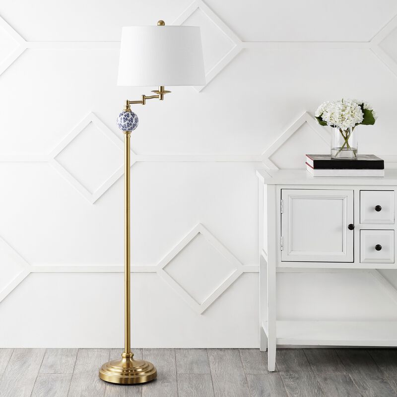 Aveiro Classic Midcentury Iron LED Floor Lamp image number 4