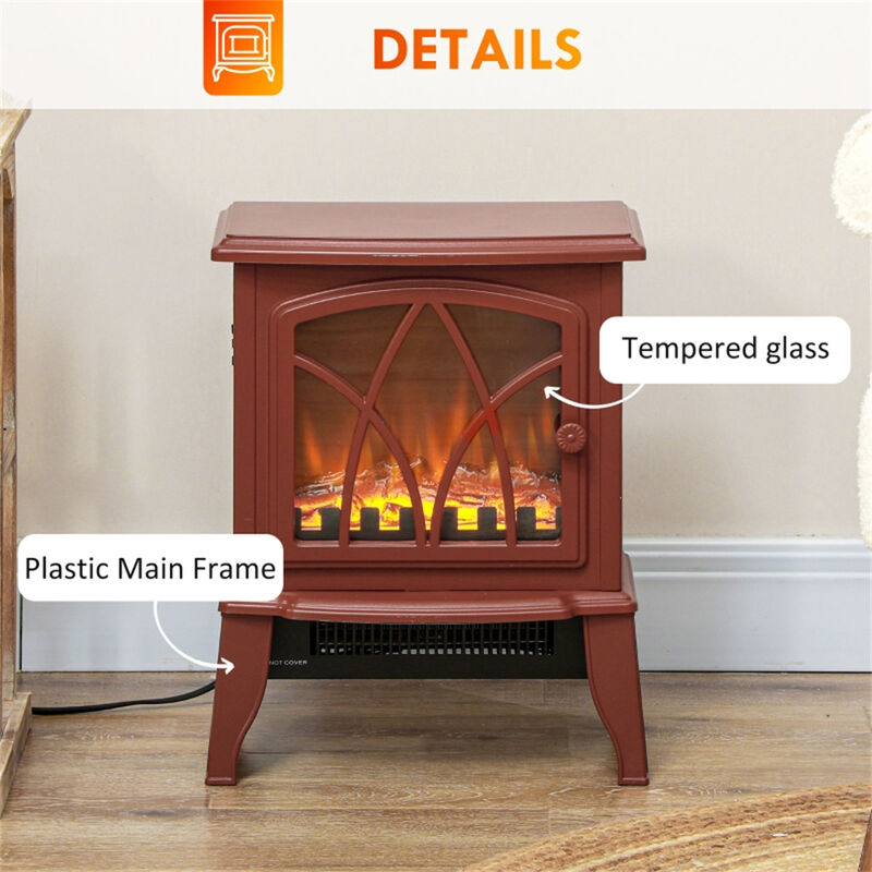 Contemporary Electric Fireplace Heater &ndash; Realistic Flame with Adjustable Heat image number 6