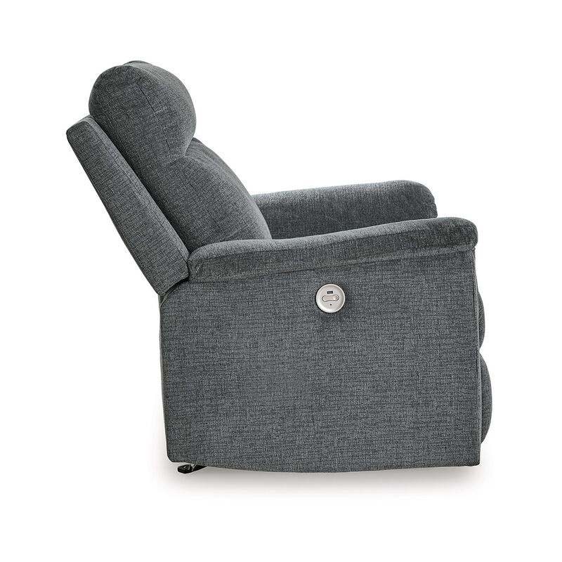 Jinu Power Recliner Chair, Gray Polyester and Soft Micro Chenille