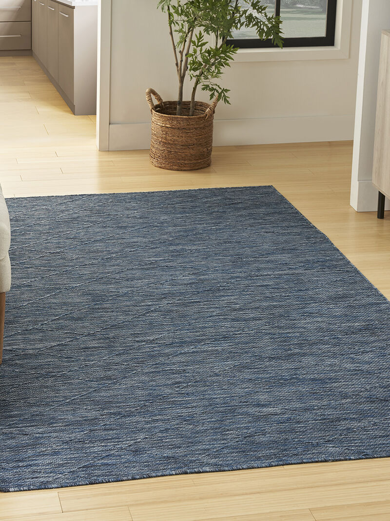 Washable Solutions WSL01 Navy/Blue 4' x 6' Rug
