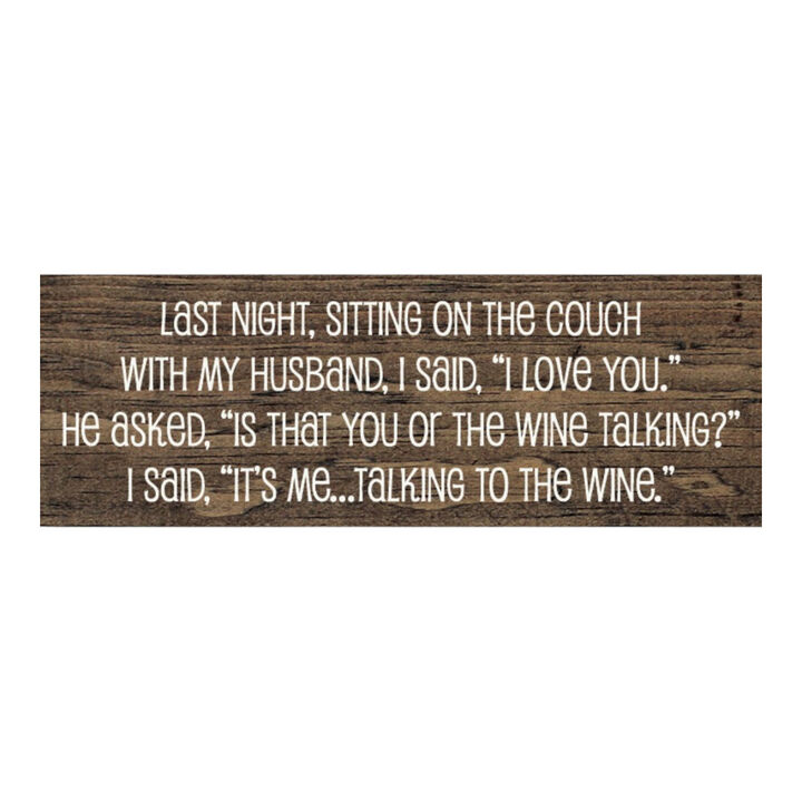 Humorous Wine Quote Wood Sign, Rustic Home Wall Decor for Kitchen Bar and Living Room