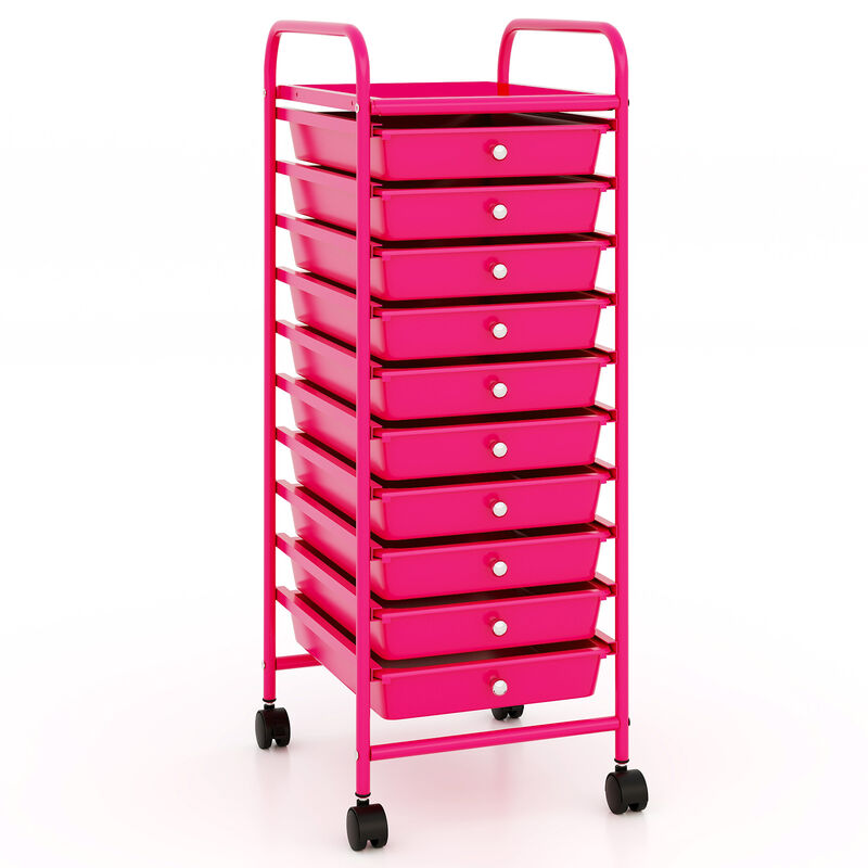 Rolling Cart Organizer with 10 Drawers &ndash; Ideal for Home or Office