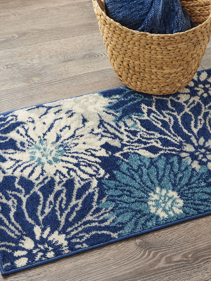 Passion PSN17 Navy/Ivory 1'10" x 6' Rug image number 7
