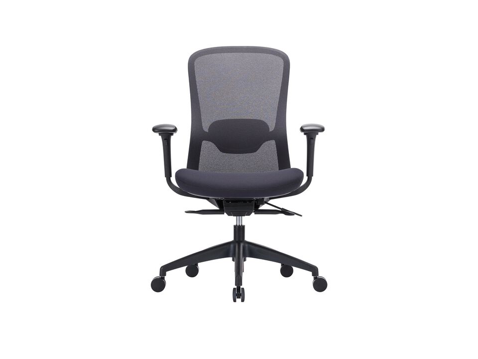 KIRIN Ergonomic Mid-Back Mesh Office Chair, Executive Computer Desk Chair with Adjustable 4D Armrests, Slide Seat, Tilt Lock and Lumbar Support