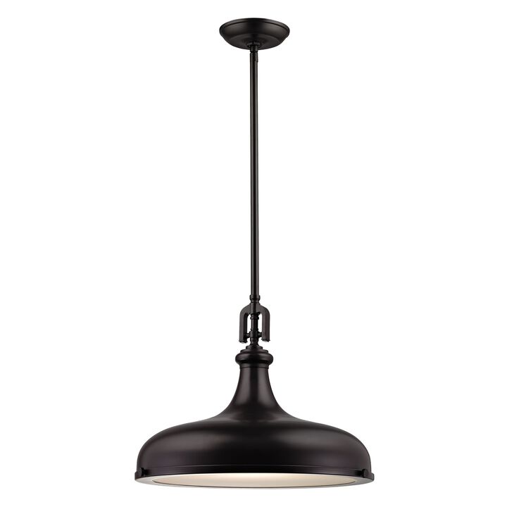 Rutherford 18'' Wide 1-Light Bronze Pendant