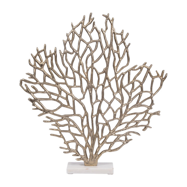 21" Coral on Marble Base